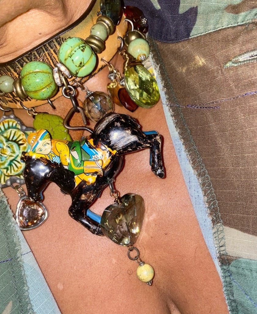 Customer photo review of Outlaw Charm Handmade Leather Choker