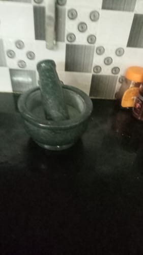 Customer photo review of Mortar and Pestle, Green - Handicraft Bazaar