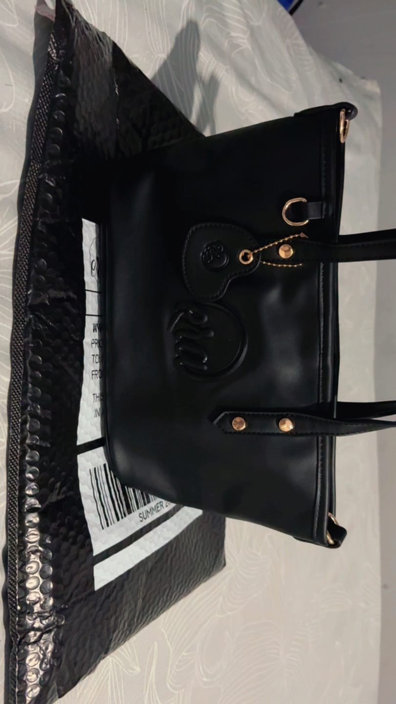 Customer photo review of Black Mini Era Tote Bag