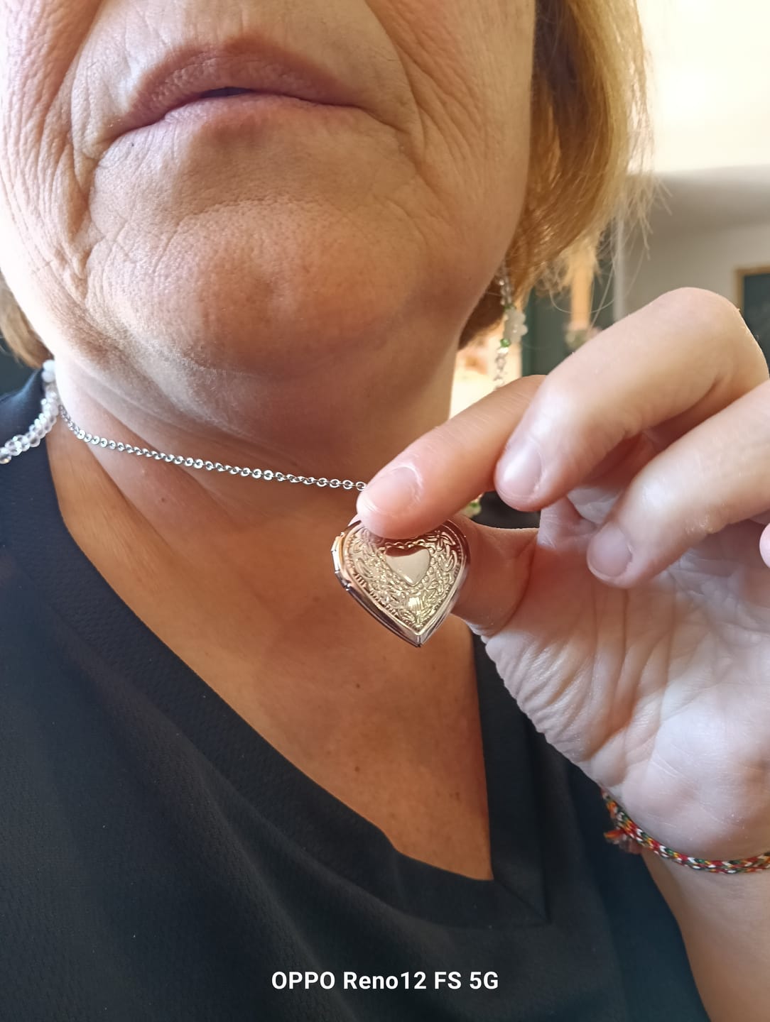 Customer photo review of Collana Cuore Lucchetto ✦ Papà io sarò con Te