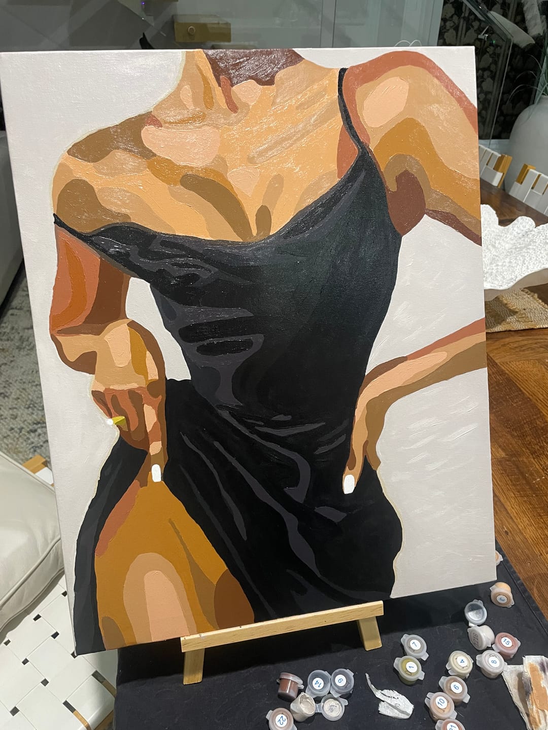 Customer photo review of Elegant Woman | Paint by Numbers