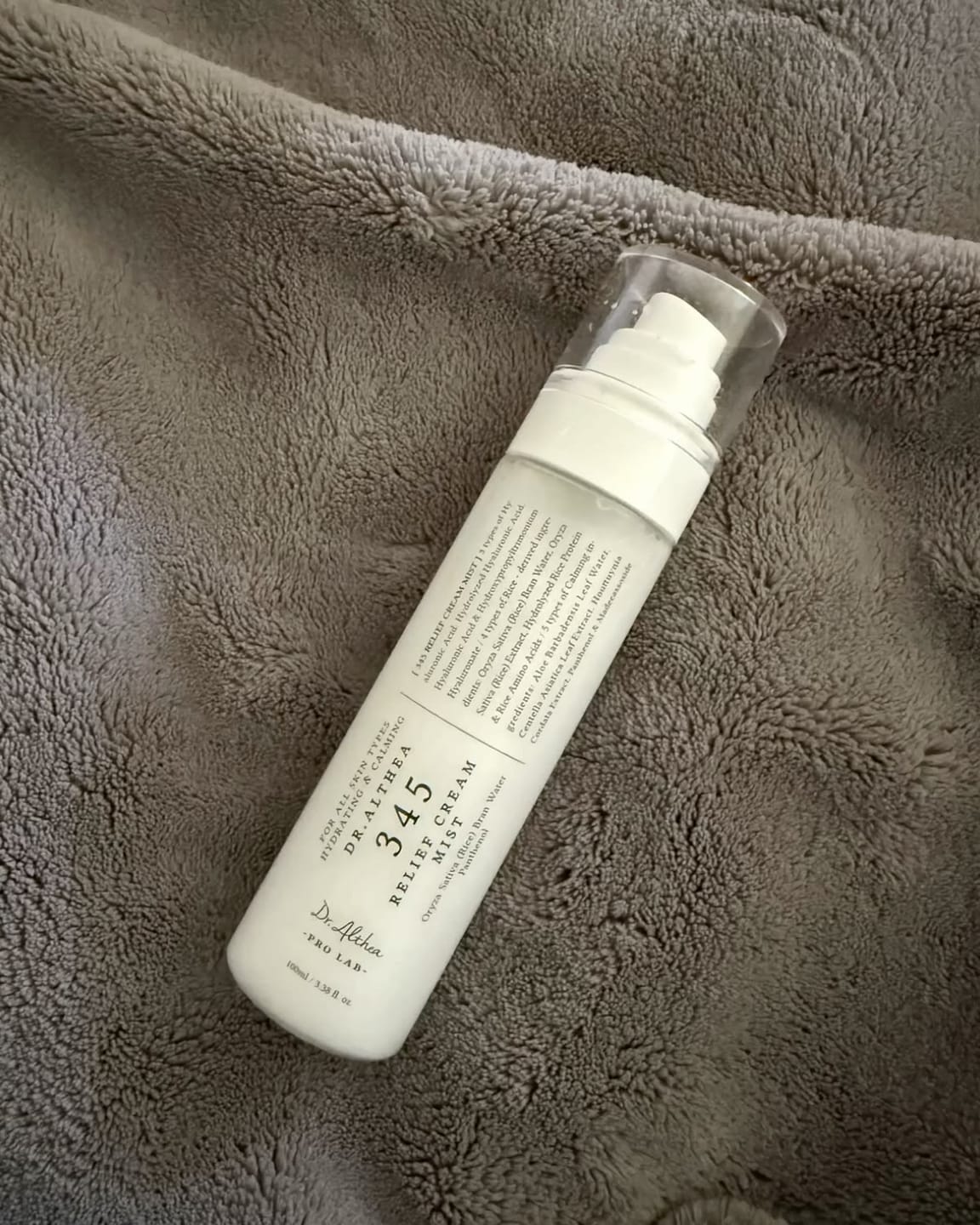 Customer photo review of Nomierinošs un atjaunojošs krēma mists Dr. Althea 345 Relief Cream Mist