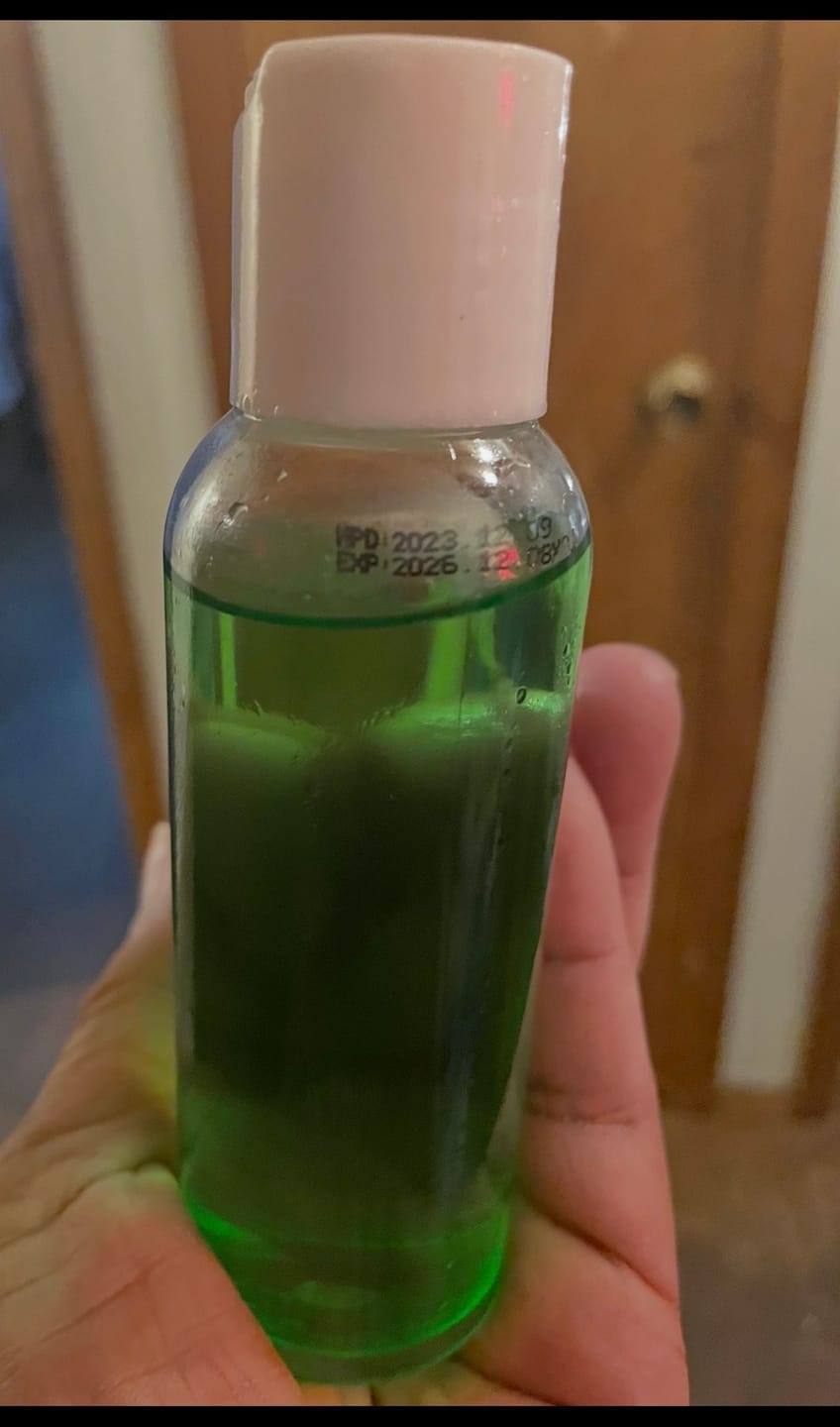 Customer photo review of Green peeling oil