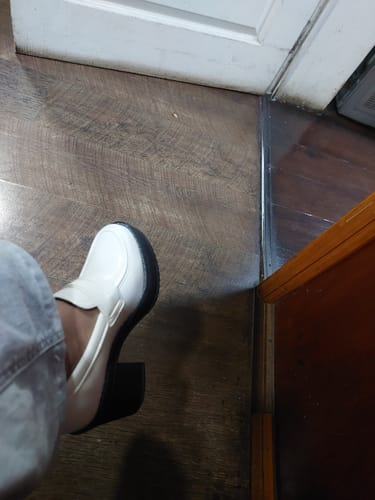 Customer photo review of Zapato Blanco Charol Mujer 13503