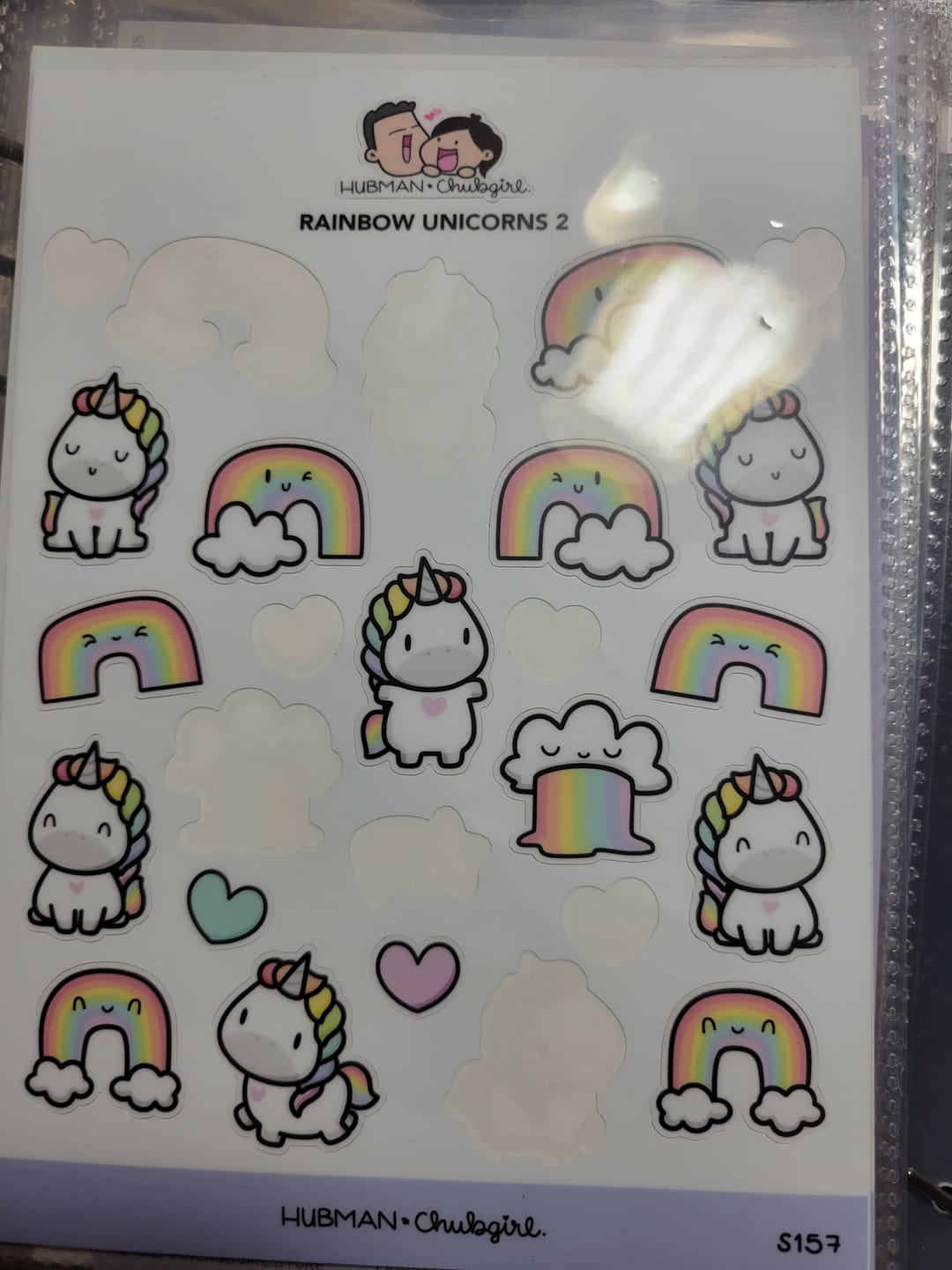 Customer photo review of Rainbow Unicorns 2 Sticker Sheet