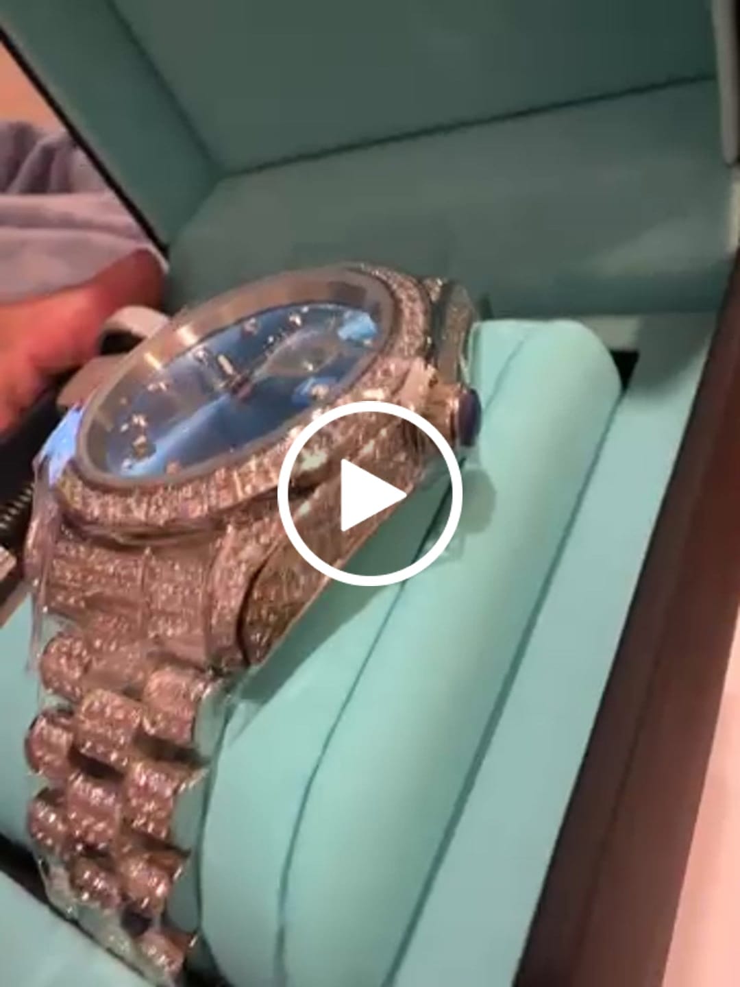 Customer video review of 41mm Diamond Presidential Watch - Light Blue Face - White Gold