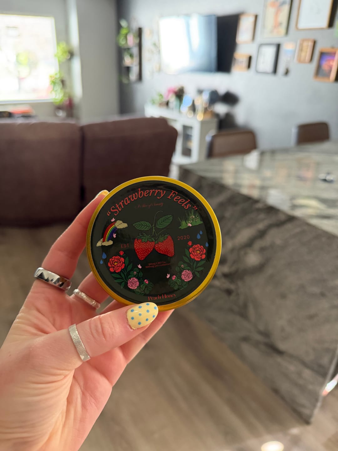 Customer photo review of "Strawberry Feels" CBD Gummies
