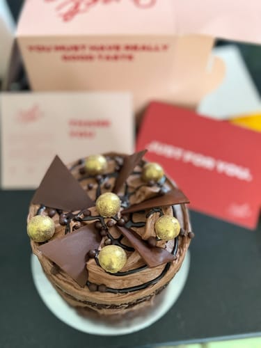 Customer photo review of Double Chocolate Cake