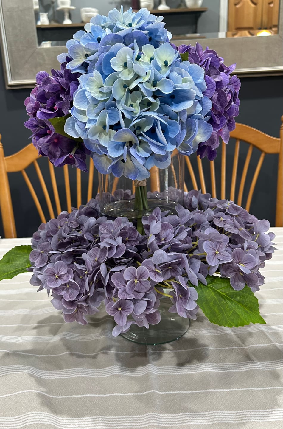 Customer photo review of Real Touch Hydrangea Candle Ring | Lilac (Sale Excluded)