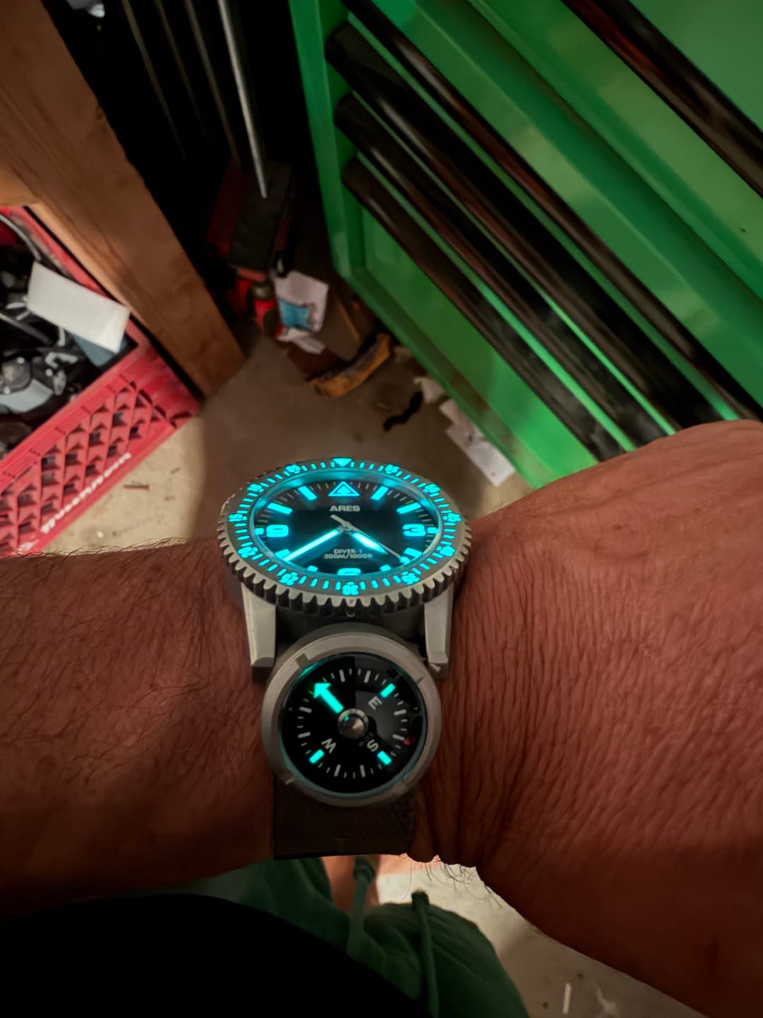 Customer photo review of W.O.E. Submersible Wrist Compass 2.0