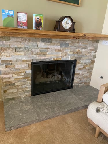 Customer photo review of Stiletto Masonry & Prefab Fireplace Glass Doors | Custom Made