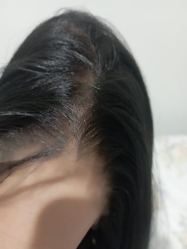 Customer photo review of Lace Front HD Cassandra Castanho Escuro - Repartição Livre 13x4
