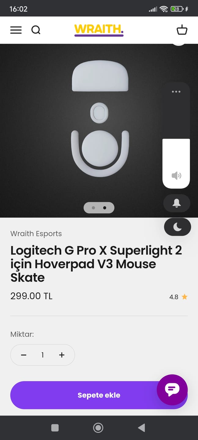 Customer photo review of Logitech G Pro X Superlight 2 için Hoverpad V3 Mouse Skate