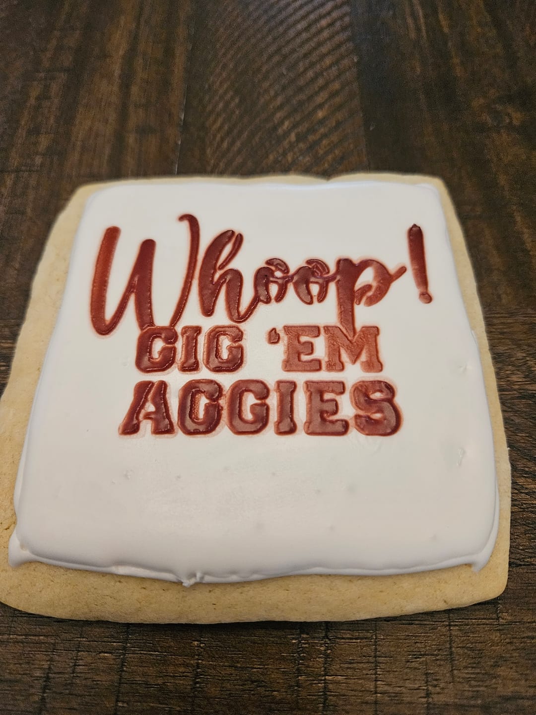Customer photo review of Aggies Cookie Stencil Set