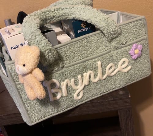 Customer photo review of K&C - Personalized Baby Storage Basket