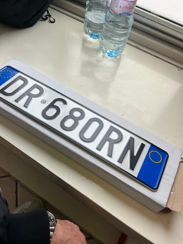 Customer photo review of REPLICA TARGA ITALIANA POSTERIORE – PERSONALIZZATA