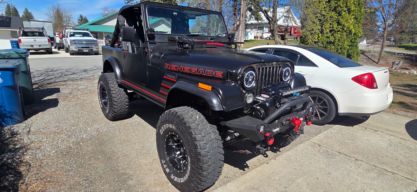 Customer photo review of Premium Black Flag Hood Lettering | Set of 2
