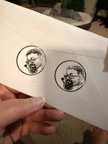 Customer photo review of Face Stamp﹘ Self-Inking Stamp﹘US