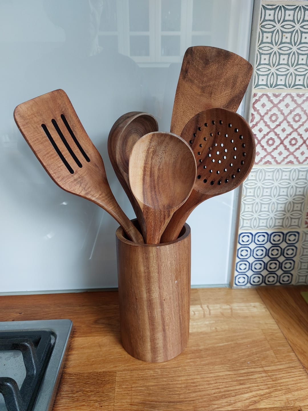 Customer photo review of Hälsa Trä Natural Wood Utensil Set
