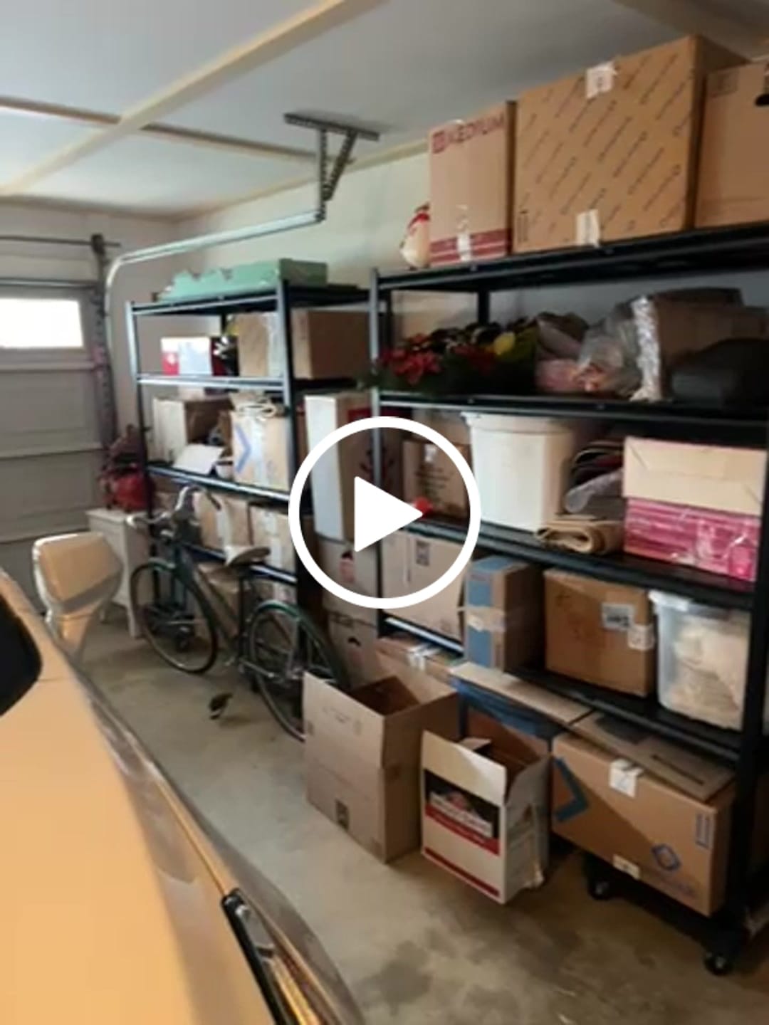 Customer video review of REIBII 60"W x 72"H Industrial Garage Shelving, 3000LBS Heavy Duty Storage Shelves, Adjustable Metal Shelving for Basement Warehouse