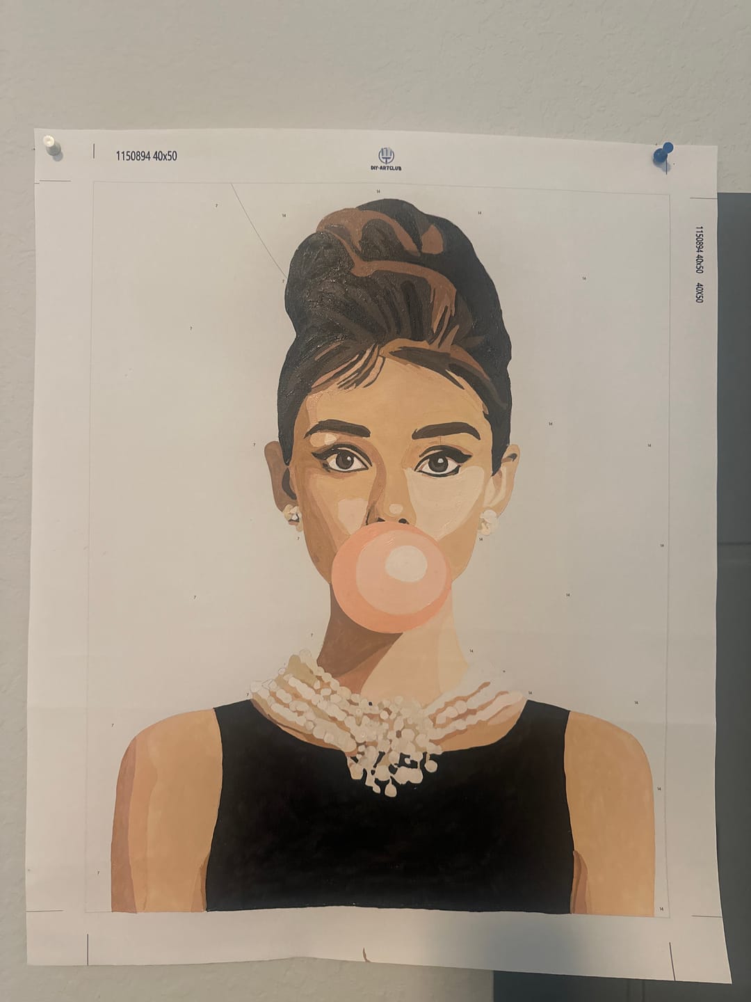 Customer photo review of Bubblegum Elegance | Paint by Number