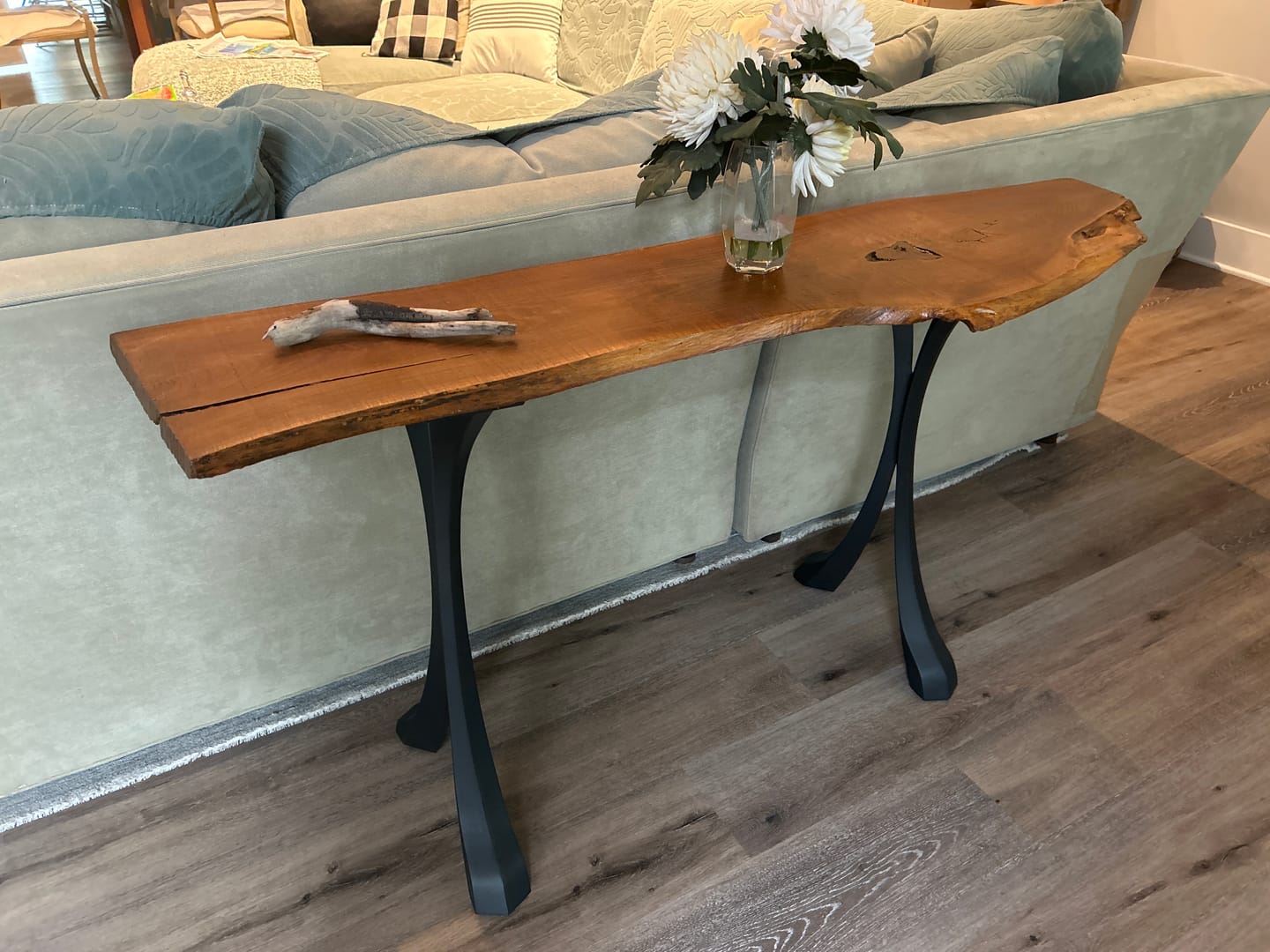Customer photo review of Console Table Legs 209 Xeni 28.3" H Handmade Design for Woodworking