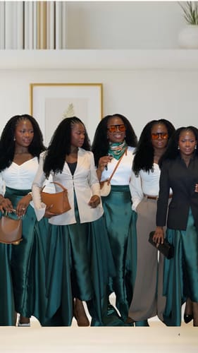 Customer photo review of Ife Asymmetrical Skirt Set | Green