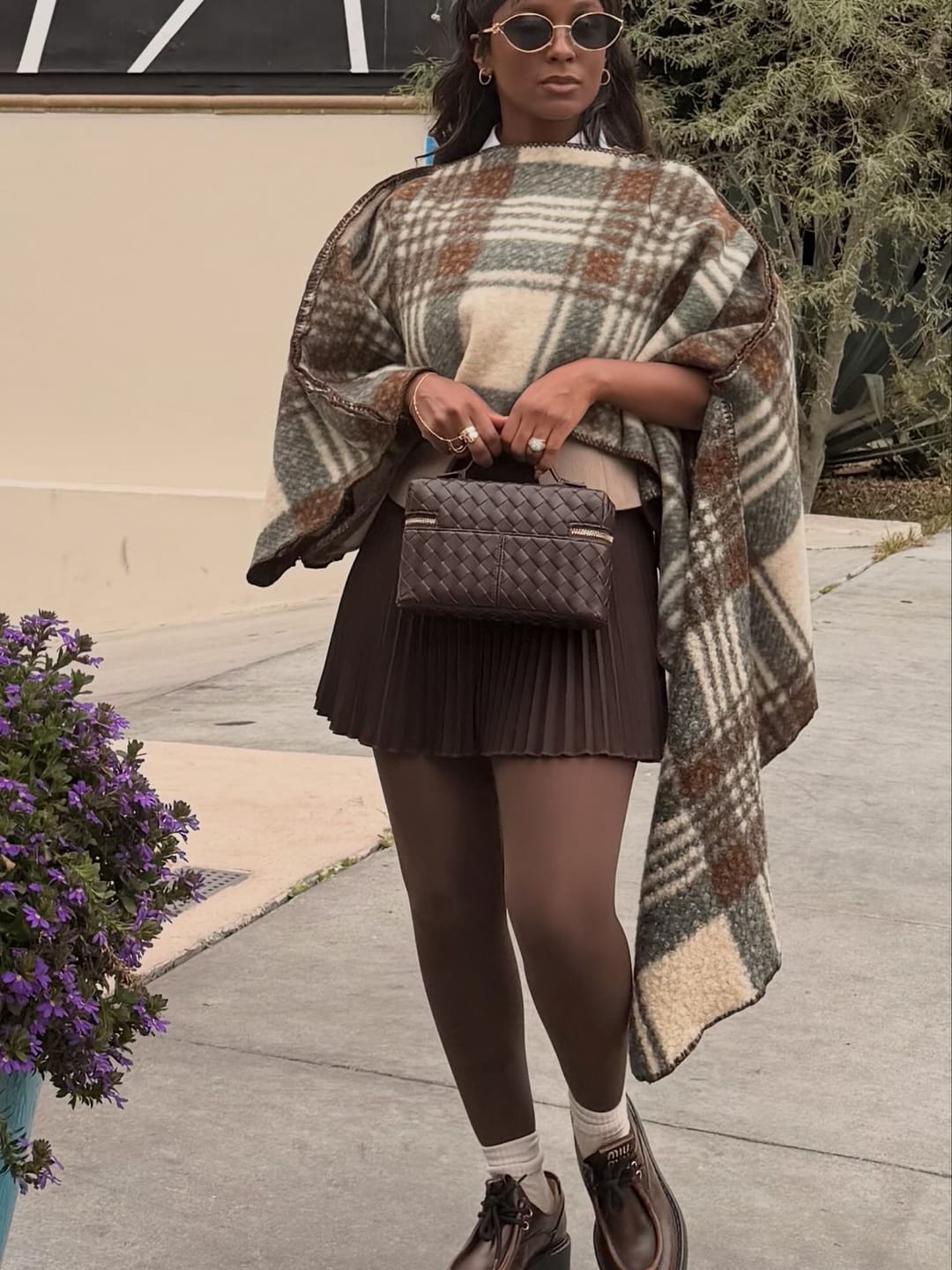 Customer photo review of Asymmetrical cropped poncho