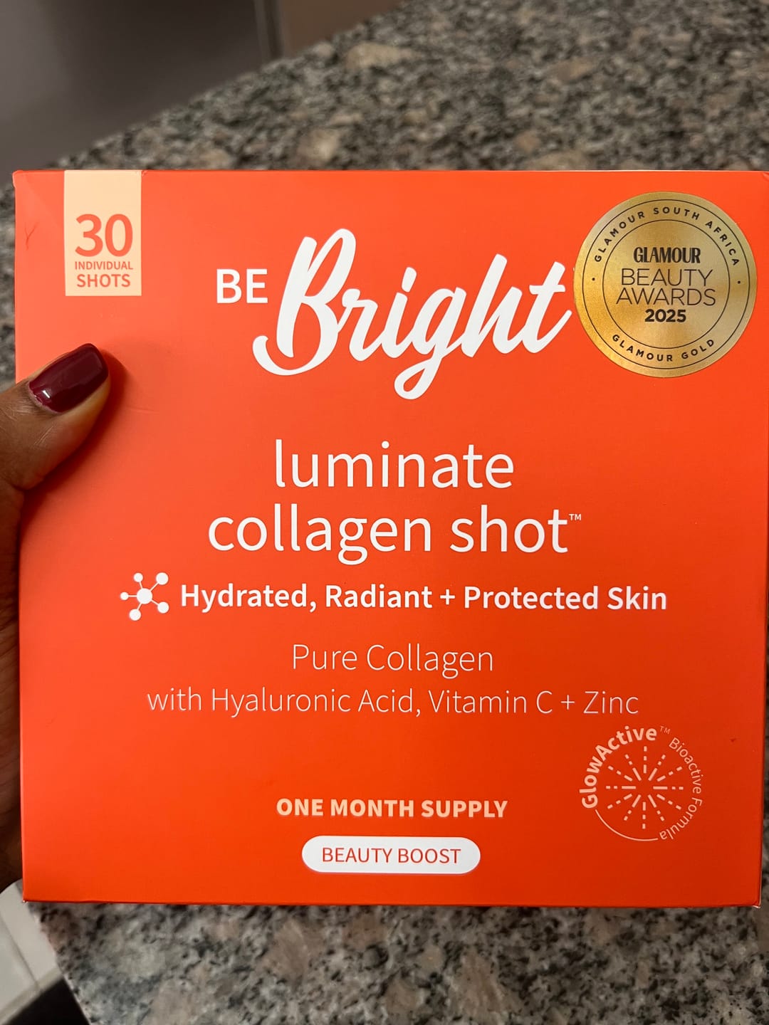 Customer photo review of LUMINATE 10g SHOT - 1 MONTH SUPPLY