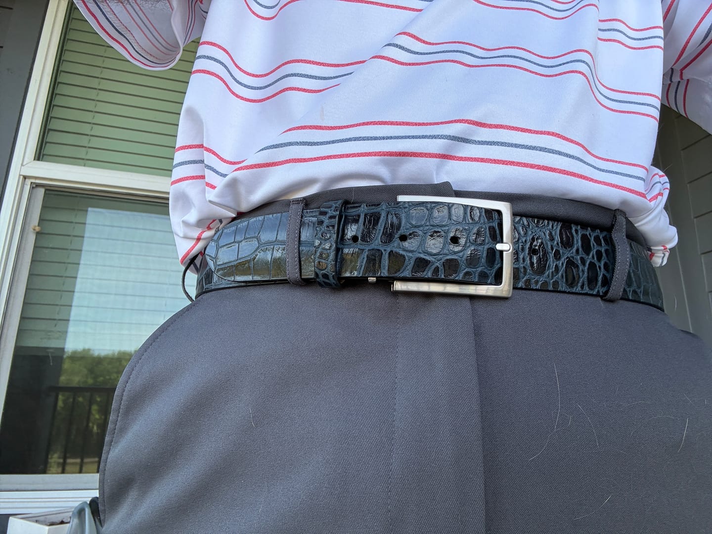 Customer photo review of MIDNIGHT ALLIGATOR BELT