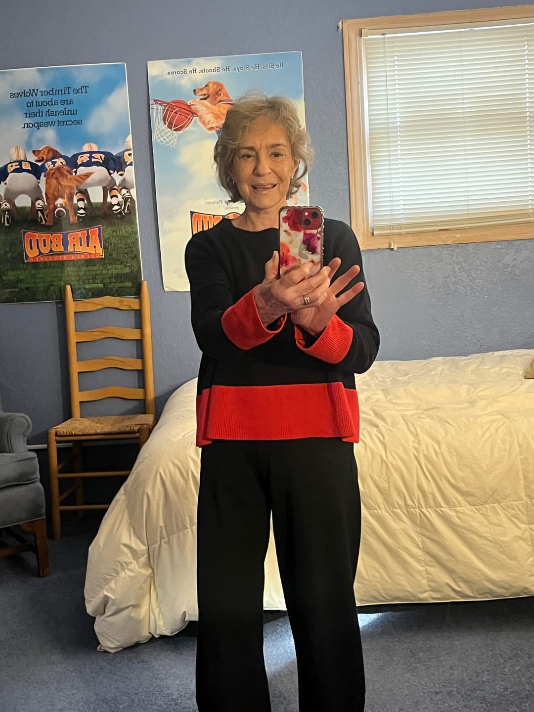 Customer photo review of Vista Block Sweater, Red