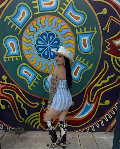 Customer photo review of Cowboy Boot Cowhide Tall Snip