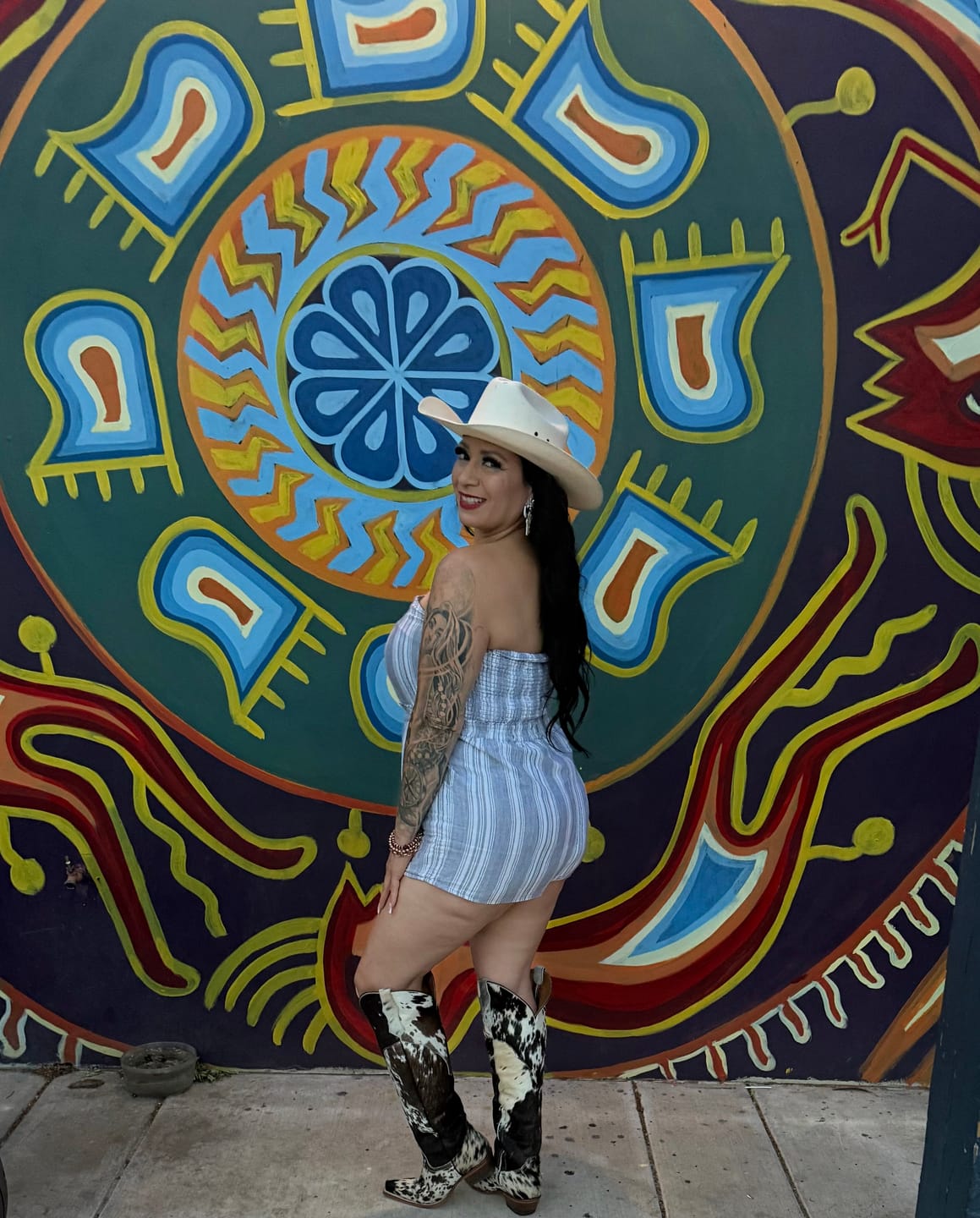 Customer photo review of Cowboy Boot Cowhide Tall Snip