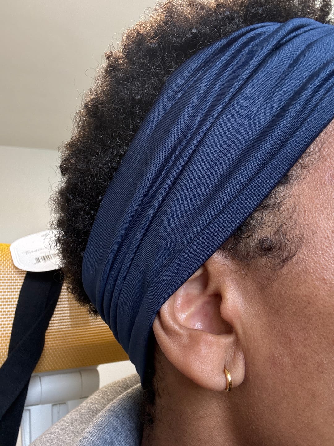 Customer photo review of Ash Micro Huggie Hoop Earrings