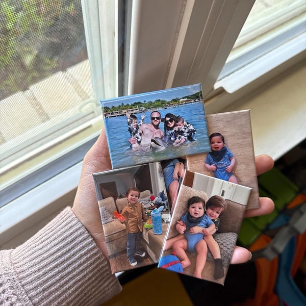 Customer photo review of Fridge Photo Magnets