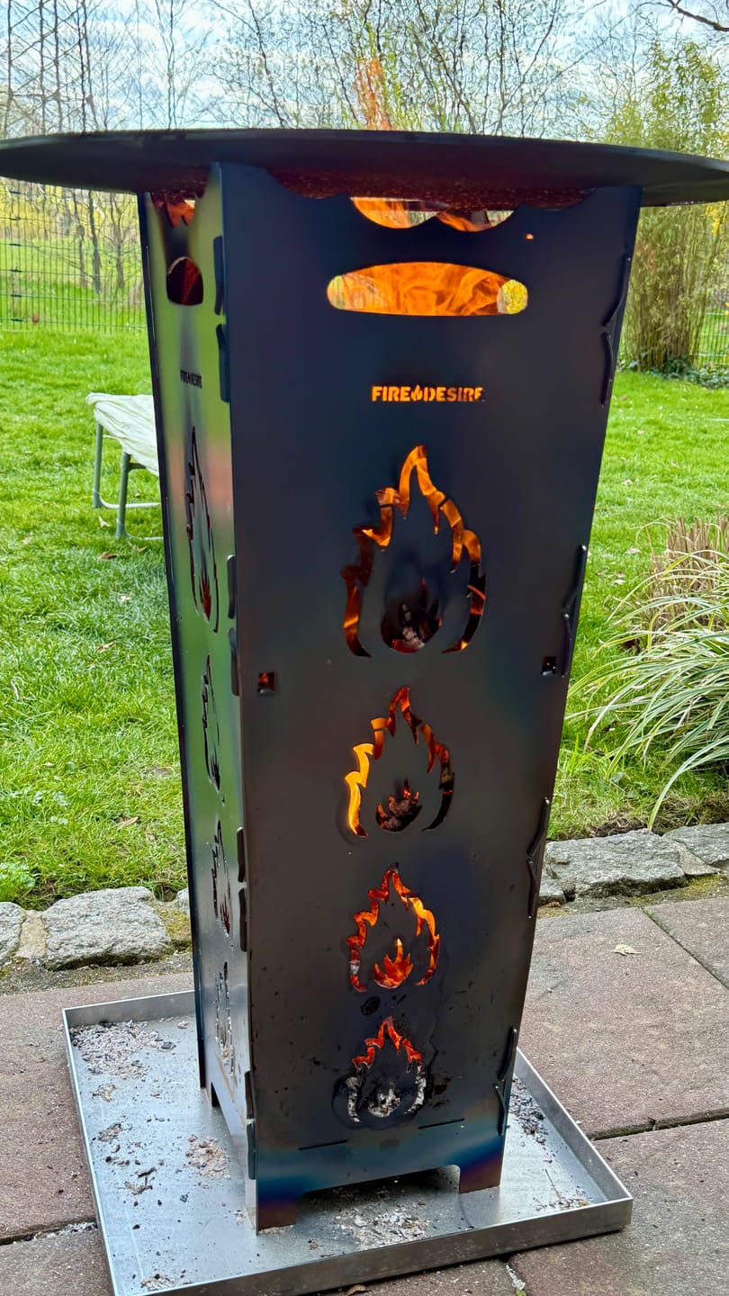 Customer photo review of Feuerkorb FireDesire Grill Pro 80cm + Grillplatte + Ascheschale