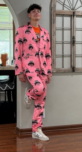 Customer photo review of Custom Photo Funny Face Men's Party Costumes-Theme Party 2 or 3pcs Suit set-Blazer Pants & Vest