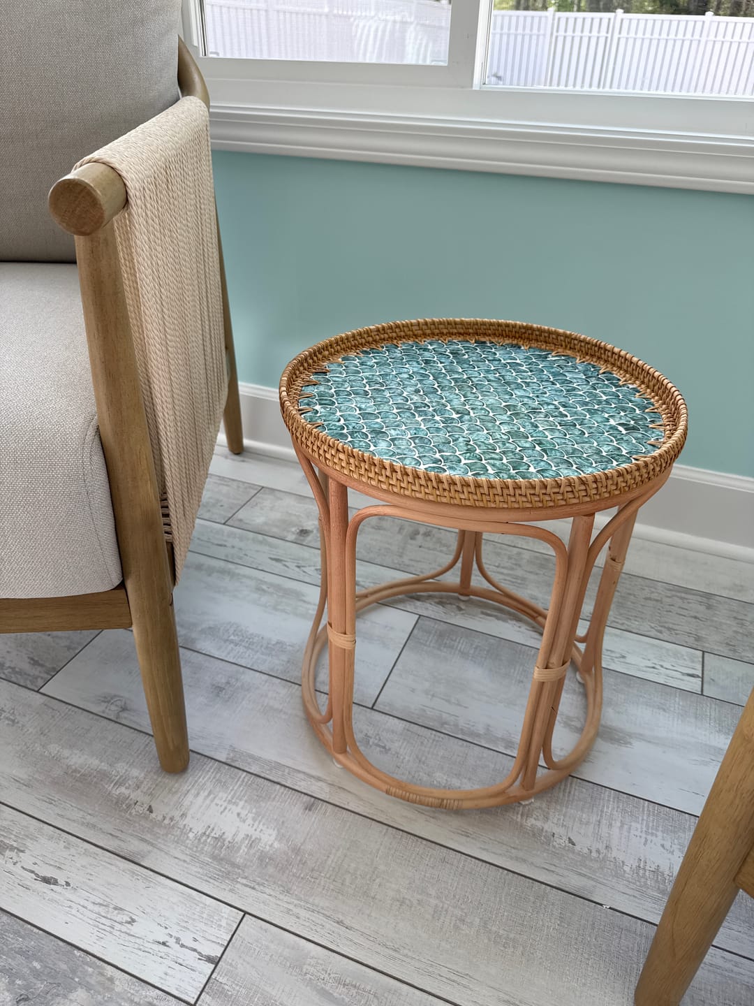 Customer photo review of Sirena Rattan Table