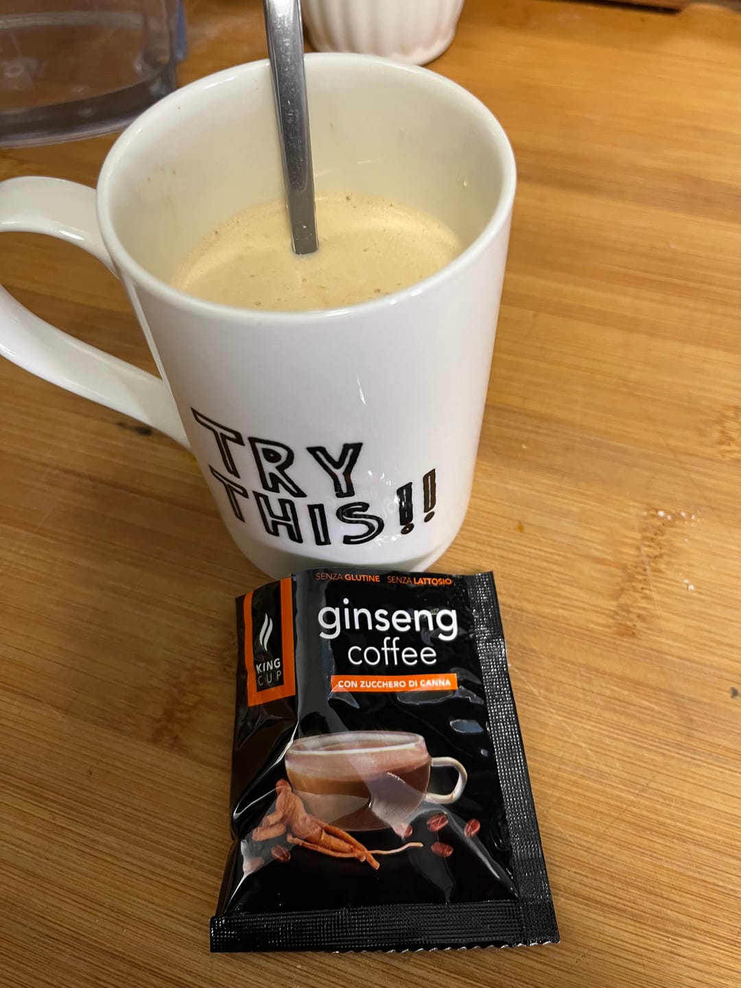 Customer photo review of Caffè al Ginseng - 20 bustine solubili con Zucchero di Canna