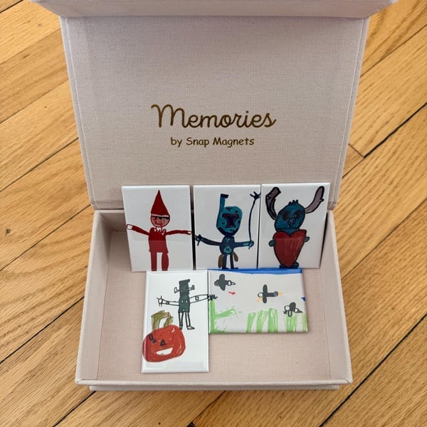Customer photo review of Magnet Button Making Supplies | Complete Set (1,000 Pieces)