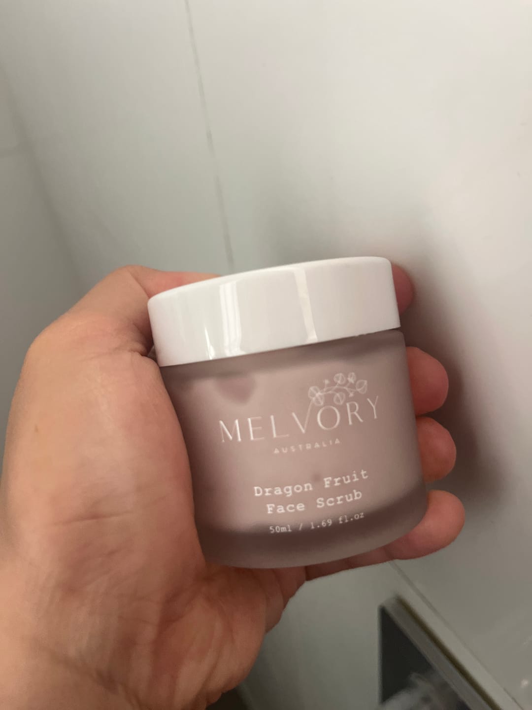 Customer photo review of Dragonfruit Face Scrub