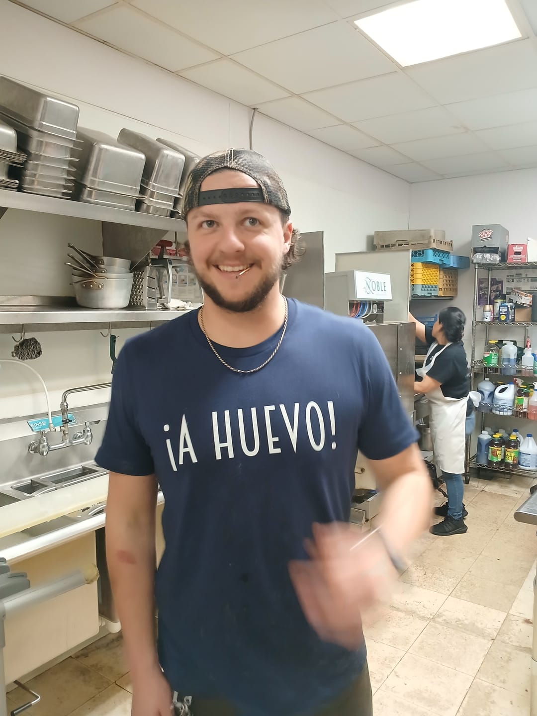 Customer photo review of A Huevo Latino T-Shirt