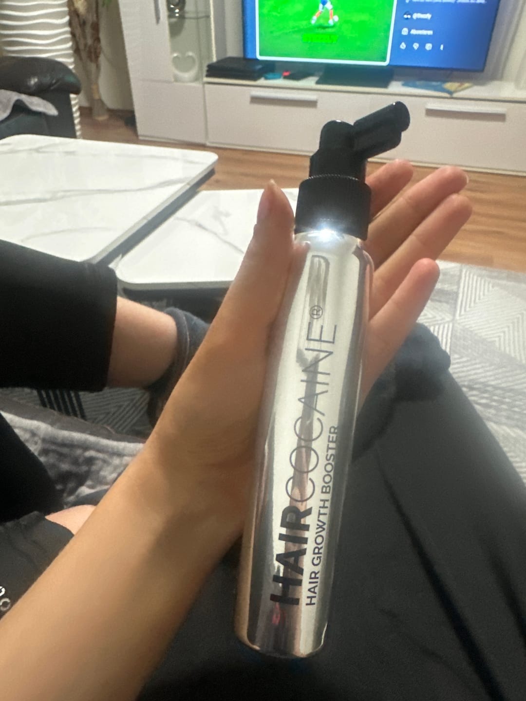 Customer photo review of Haircocaine Booster Spray