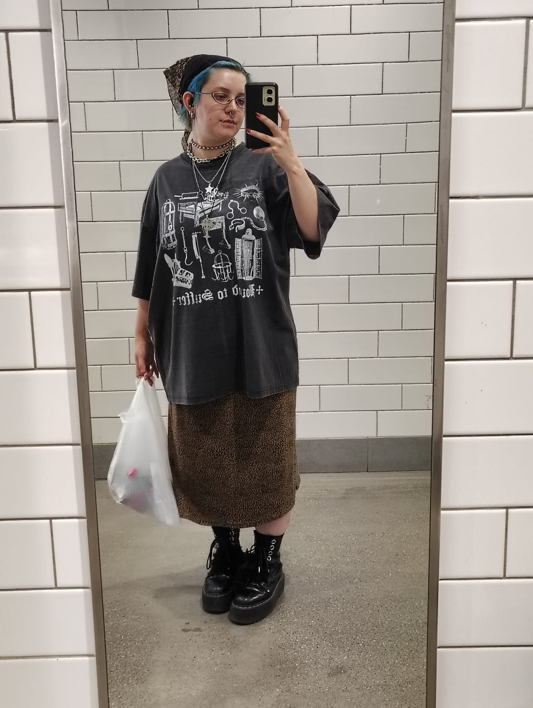 Customer photo review of Bound to Suffer Oversized Tee