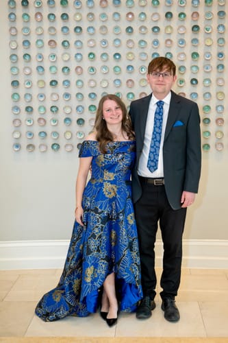 Customer photo review of Danbury Gown by Bariano - RENTAL