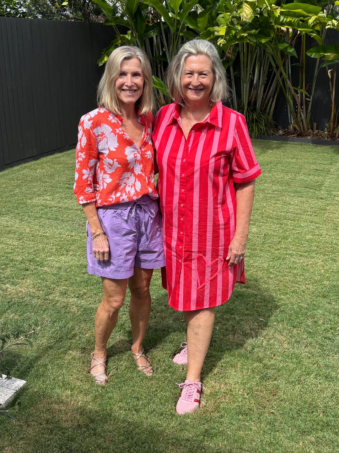 Customer photo review of Maddie - Red & Pink Stripe