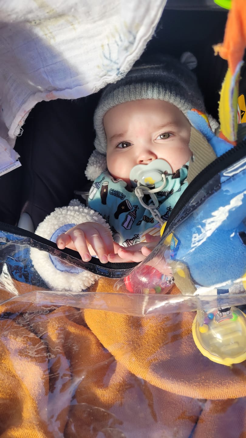 Customer photo review of Cheers Teething Bib