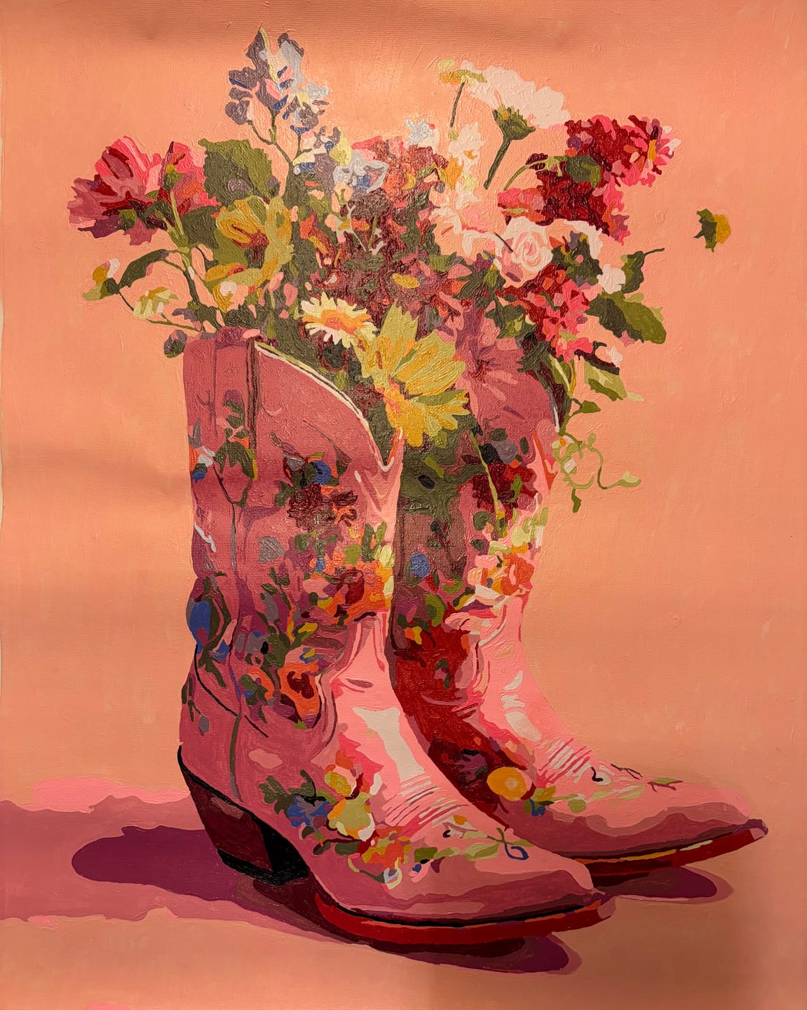 Customer photo review of Cowboylaarzen met bloemen