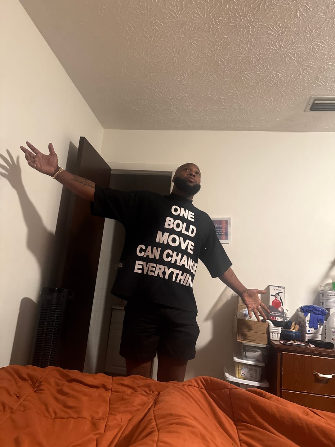 Customer photo review of One Bold Move Oversized Crop Tee (Black) (WGM)