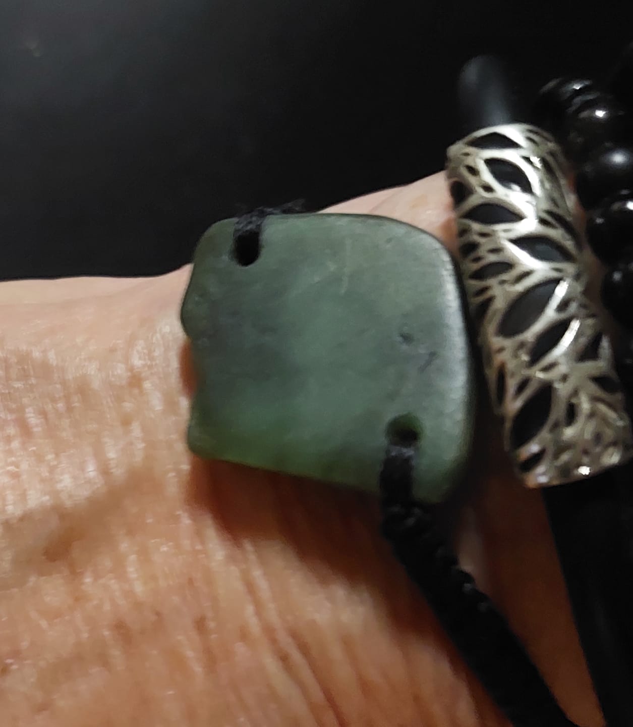 Customer photo review of Greenstone Bracelet